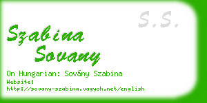szabina sovany business card