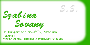 szabina sovany business card